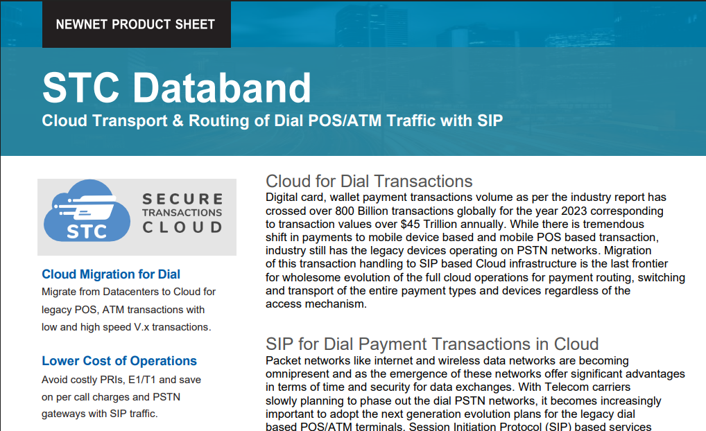 STC databand data sheet 135742